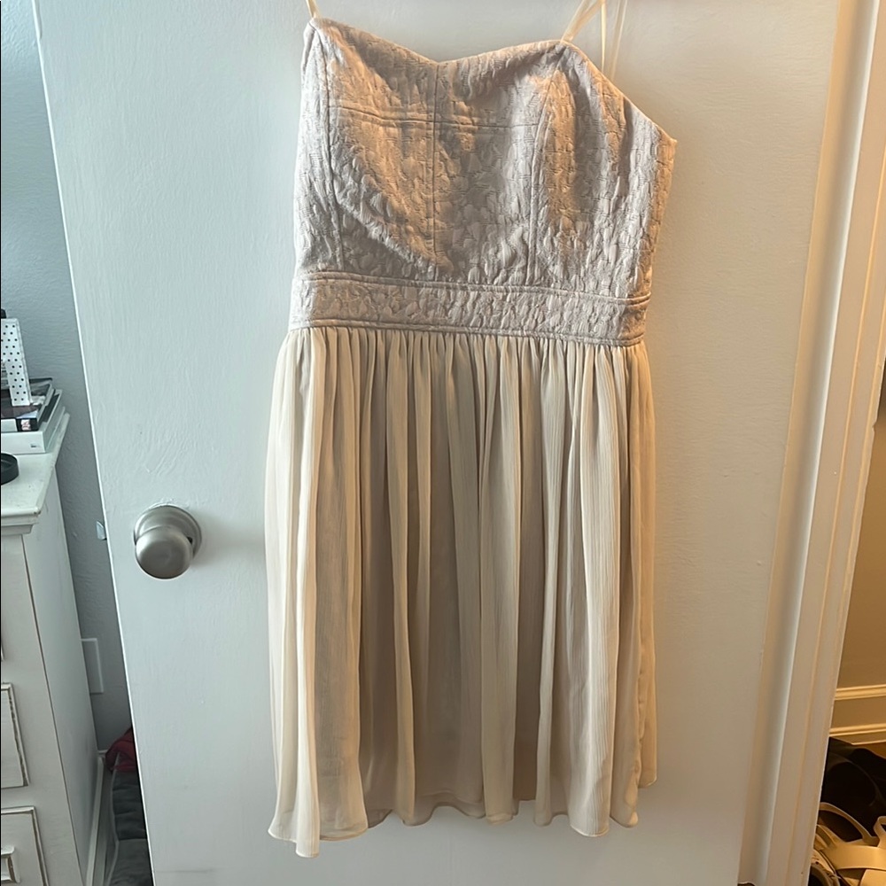 BCBGeneration Cream Sequin Embellished Sundress